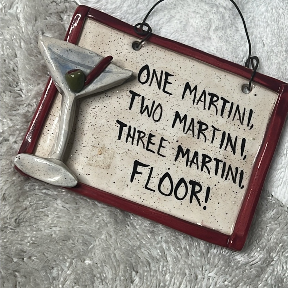 The Clayton Dickson Co. Ceramic Bar Art - Martini